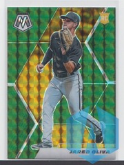 2021 Panini Mosaic Jared Oliva #254 Rookie RC Green Camo Pittsburgh Pirates